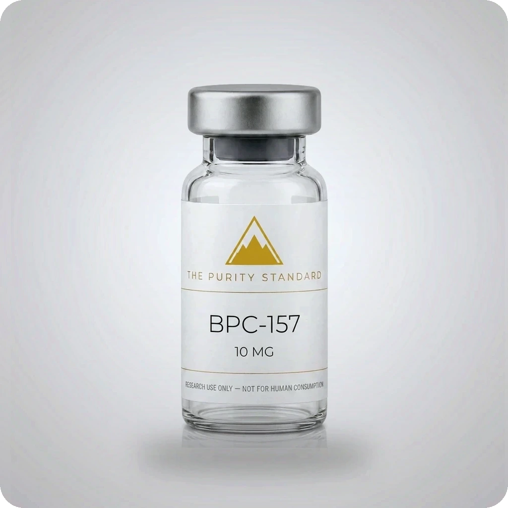 BPC-157 — The Purity Standard branded peptide vial