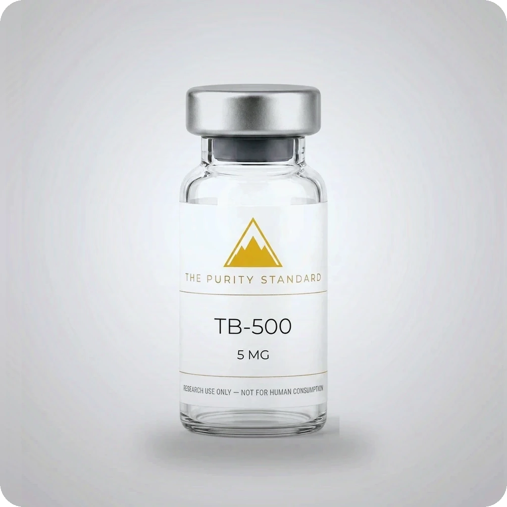 TB-500 — The Purity Standard branded peptide vial